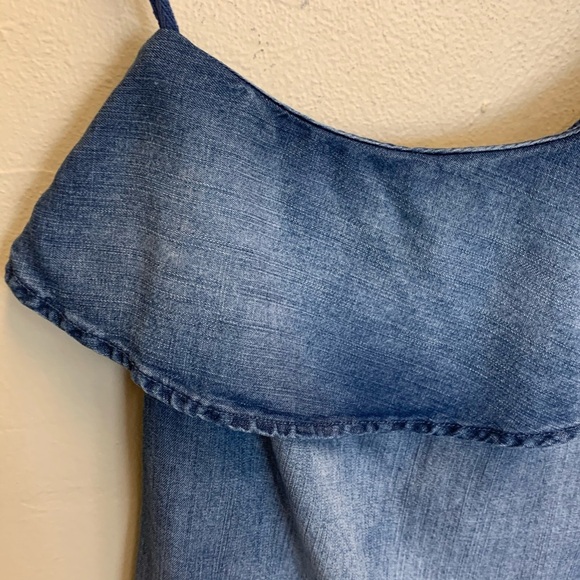 Anthro Cloth & Stone Chambray One-Shoulder Top - Picture 5 of 7